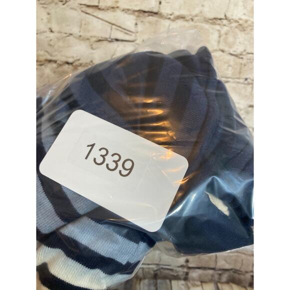 J. Crew Sweater Womens XXL Ivory & Navy Striped Ombre Kimono Sleeves Preppy - Picture 2 of 12